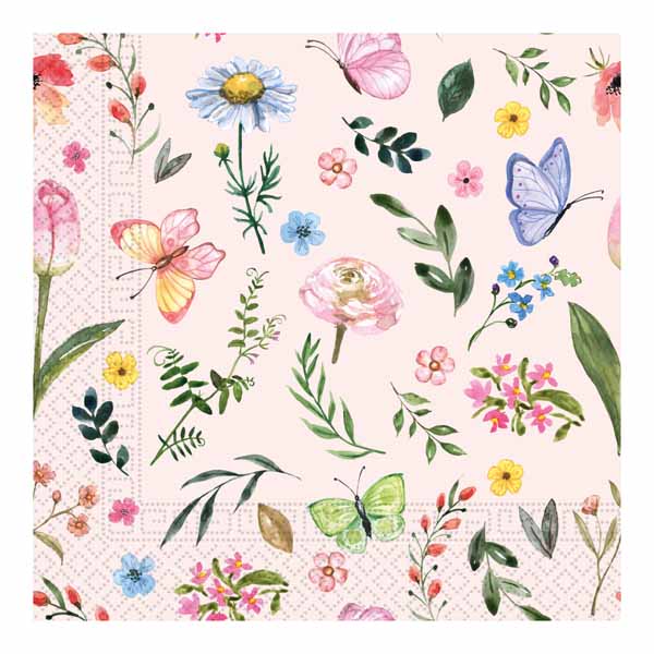 Butterfly 3-Ply Luncheon Napkins, 20 Count