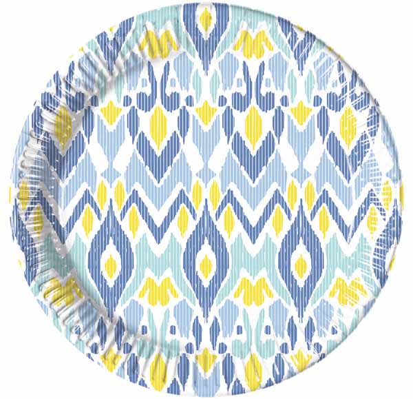 Ethnic Design 7.6-Inch Paper Plates, 8 Pack