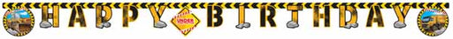 Construction Happy Birthday Die-Cut Paper Banner