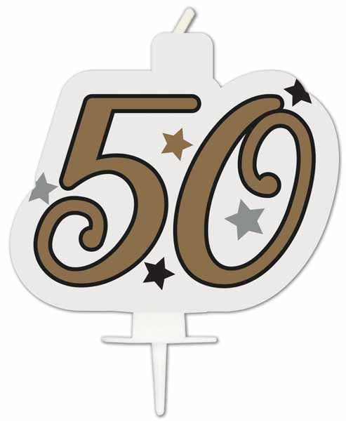 50th Birthday Milestone Candle