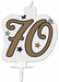 70th Birthday Milestone Candle
