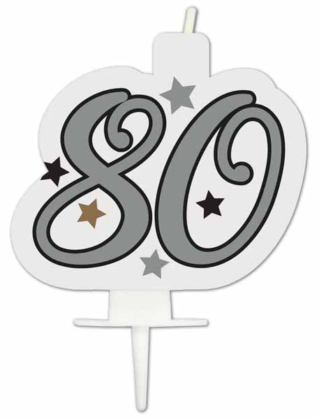 80th Birthday Milestone Candle