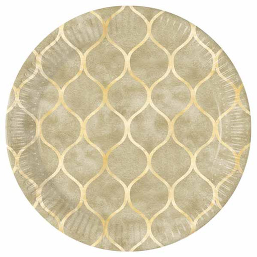 Arabic Cells 9-Inch Paper Plates, 8 Count