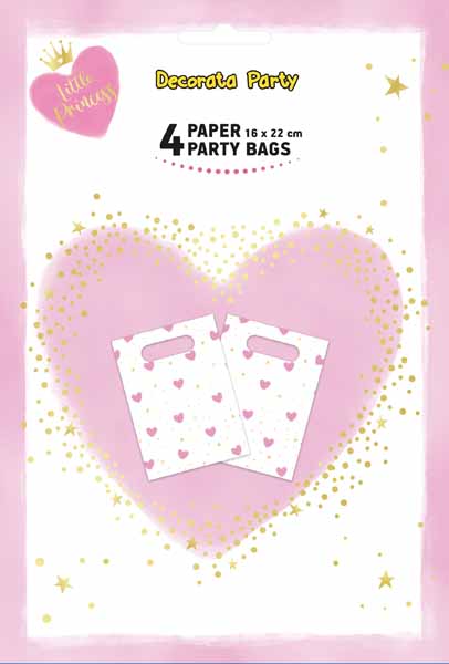 My Little Princess Paper Party Bags, 4 Pack