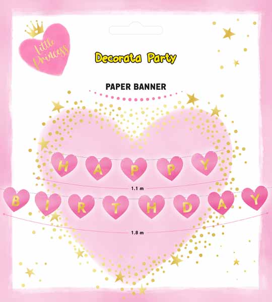 Heart Paper Die-Cut Party Banner
