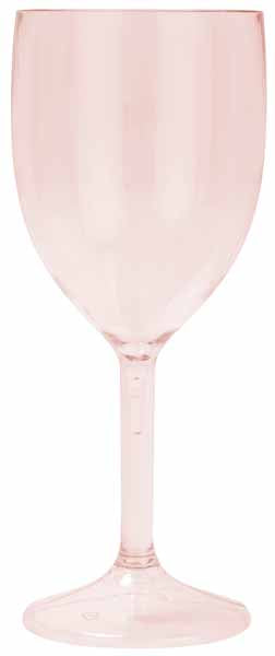 Rose Gold Transparent Reusable Wine Glasses, 2 Pack