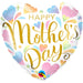 Mother's Day Pastel Hearts 18″ Foil Balloon (5/Pk)