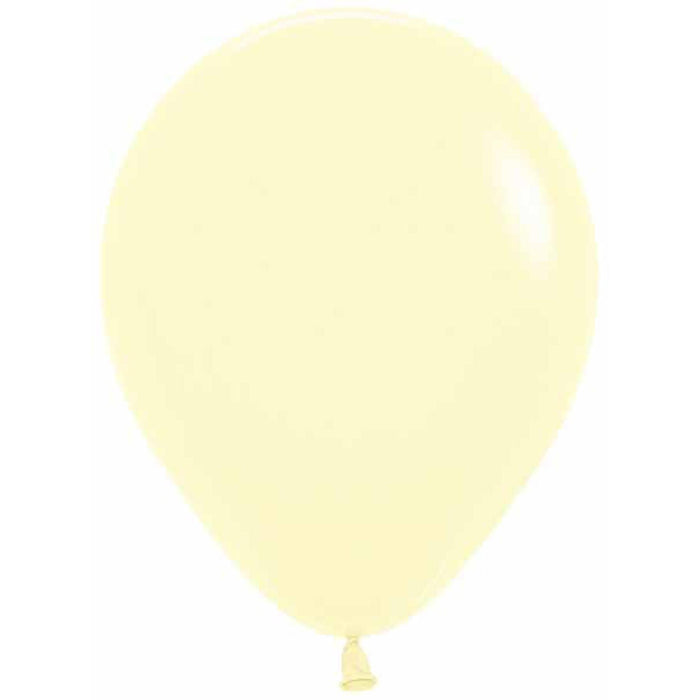 Pastel Matte Yellow Latex Balloons (5" 100/Bg)