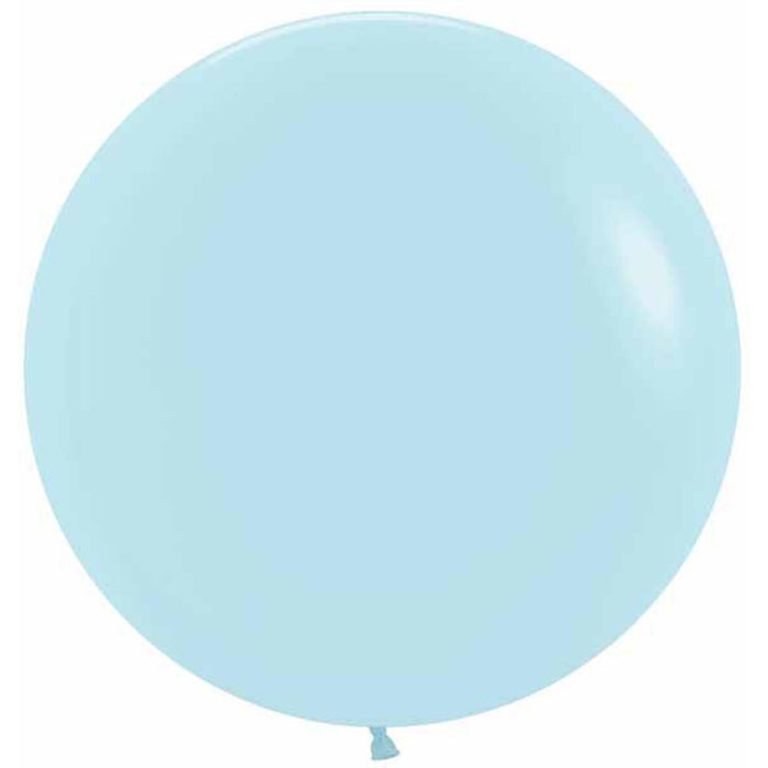 Pastel Matte Blue Latex Balloons (24", 10/Bg)