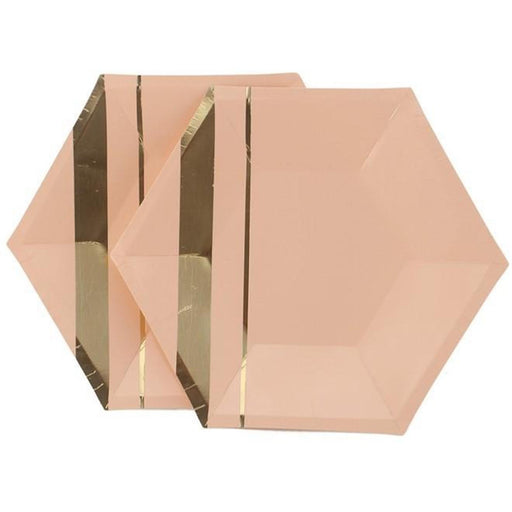 Pastel Pink and Gold Party Plates 12ct
