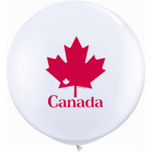 "Patriotic Maple Leaf Latex Balloons - 36" White (2 Pack)"