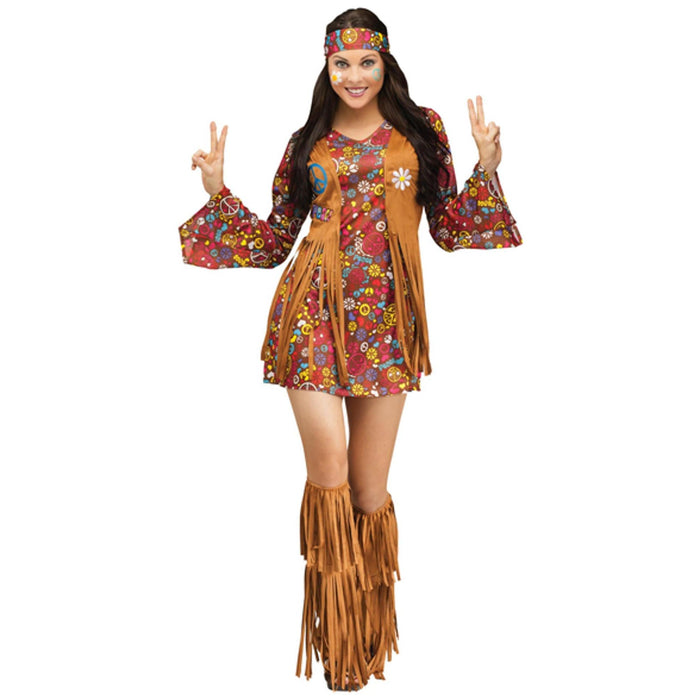 Peace & Love Hippie Adult Costume.