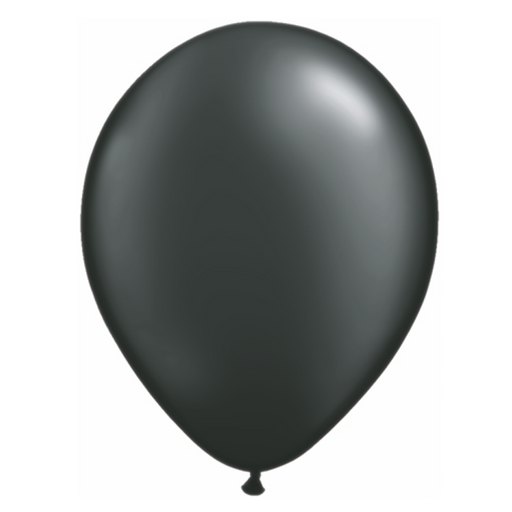 Qualatex 5" Pearl Onyx Black Latex Balloons (100/Pk)