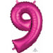 Pink Number 9 Balloon Shape (16")