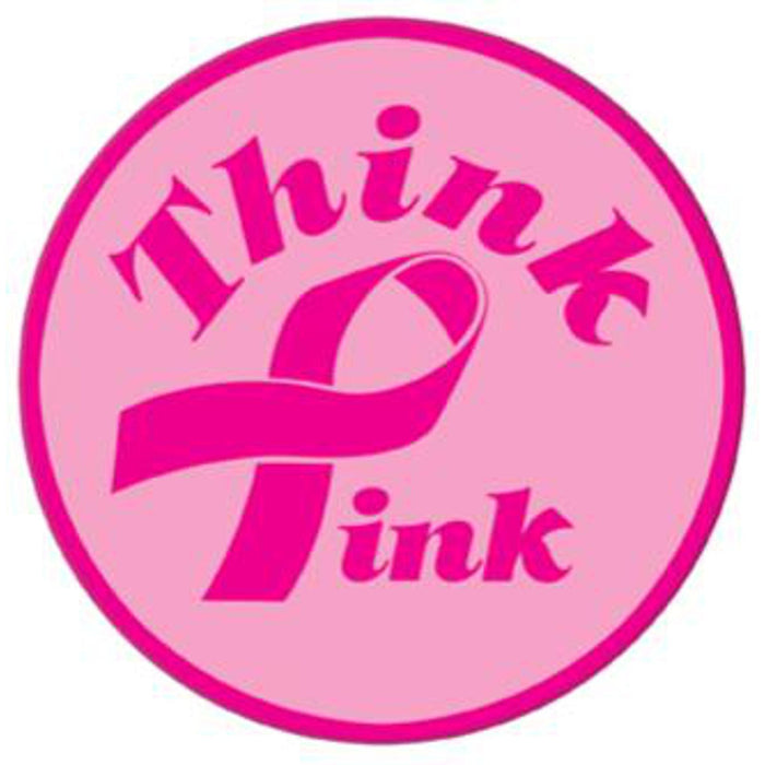 "Pink Ribbon Button 3.5" - Breast Cancer Awareness Accessory"