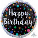 Polka Dot Birthday Balloon Package With Holographic Details - 55 Pieces