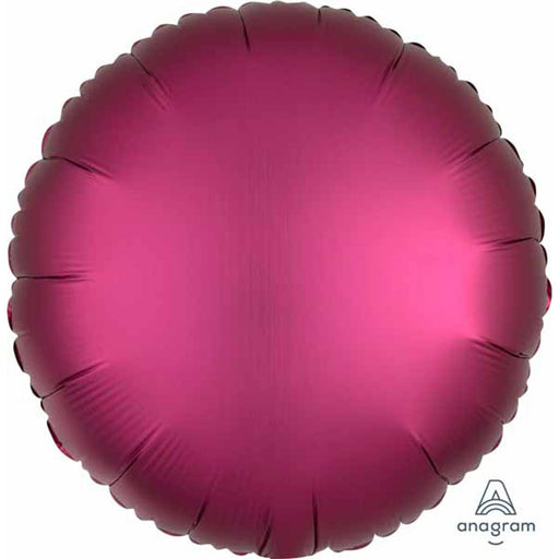 "Pomegranate Satin Luxe Tablecloth - 18" Round Flat Design"