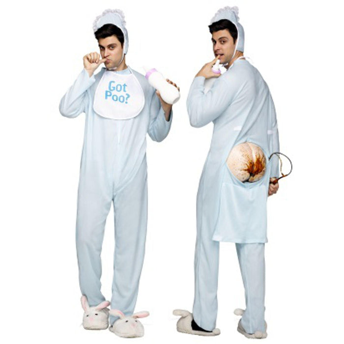 Brand New Funny Poopie Jammies Big Baby Adult Costume (1/Pk)