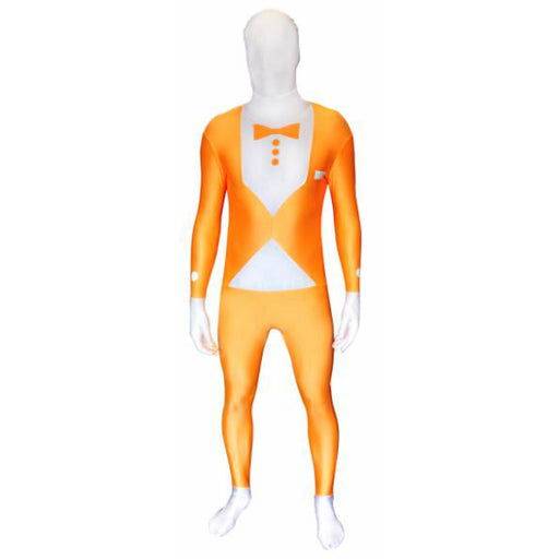 Premium Glow Tuxedo Morphsuit - Orange Xl.