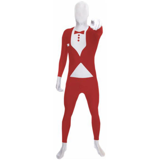 "Premium Red Tuxedo Morphsuit - 2X-Large Size"
