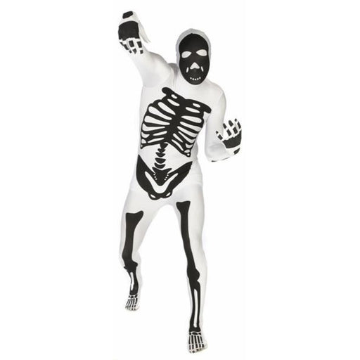 "Premium Skeleton White Morphsuit - 2Xlrg"