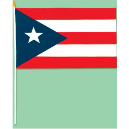 Puerto Rican Flag (11"X18" Rayon W/22" Sk)