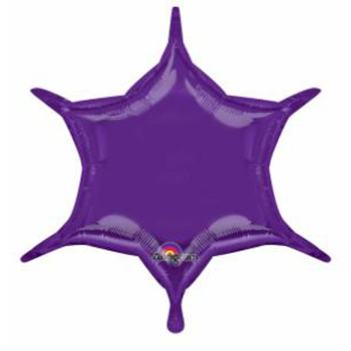 Purple 6 Point Star Foil Balloon - 22" S40 Mult 3