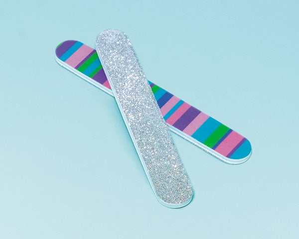 5"X1" RAINBOW STRIPE EMERY BOARD 12PK/6C