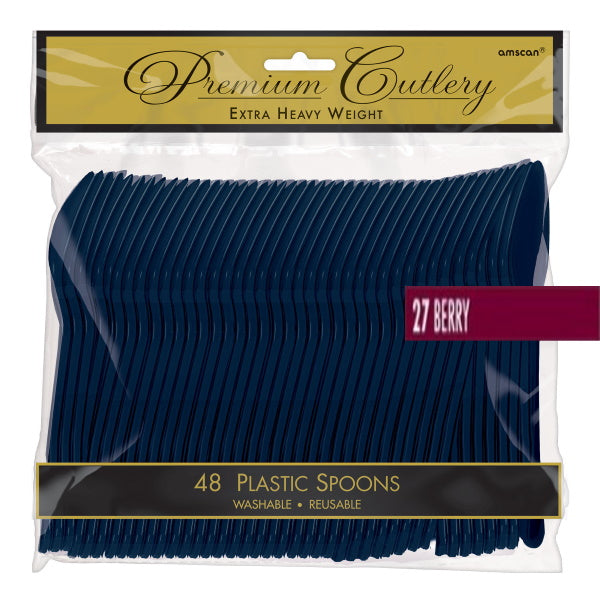 Berry Heavyweight Plastic Spoons, 48 Count