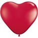 Qualatex 11" Heart Ruby Latex Balloons (100/Pk)