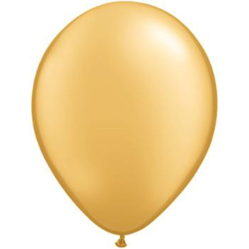 Qualatex 9" Gold Latex Balloons - 100/Bag