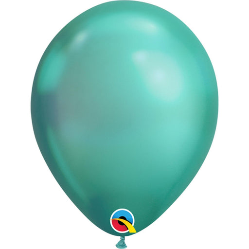 Qualatex 7" Chrome Green Latex Balloon (100/Pk)