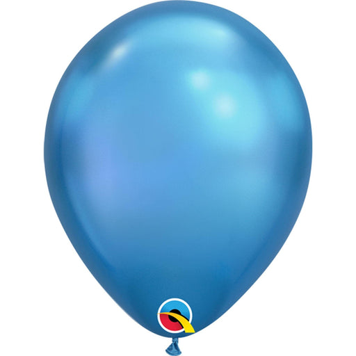Qualatex 11" Chrome Blue Latex Balloons (100/Pk)