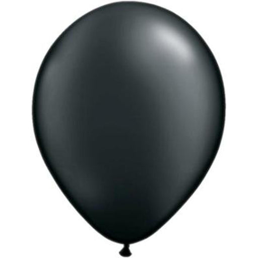 Qualatex 11" Pearl Onyx Black Latex Balloons (100/Pk)