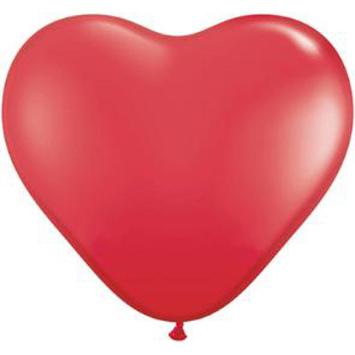 Qualatex 11" Heart Red Latex Balloons (100/Pk)