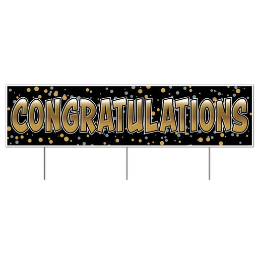 Jumbo Congratulations Yard Sign, 3 ft Wide