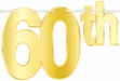 Gold Foil 60th Birthday Streamer