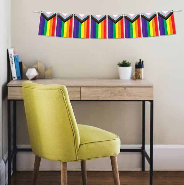 Pride Flag Pennant Streamer, 4.5 ft
