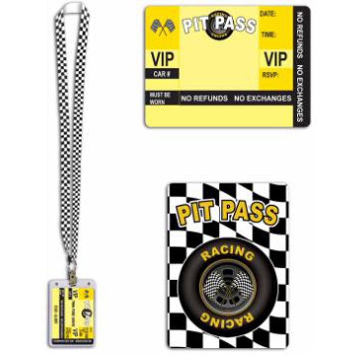 Racing Pit Pass - Double-Sided 25" Printed Access Pass