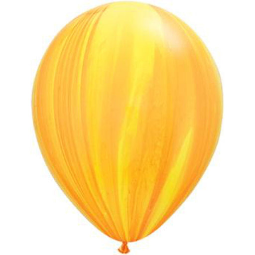 Qualatex 30" Yellow and Orange SuperAgate Latex Balloon (2/Pk)