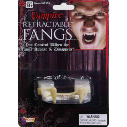 "Realistic Retractable Fangs For Halloween Costumes And Cosplay - Pkgd"