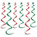 Red And Green Twirly Whirlys (6/Pkg)