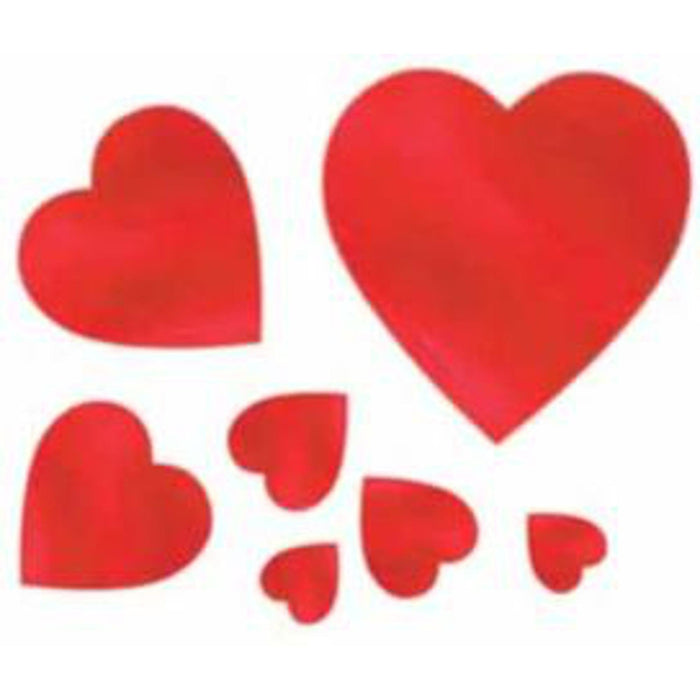 Red Foil Hearts - Assorted Sizes (40/Pack)