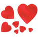 Red Foil Hearts - Assorted Sizes (40/Pack)