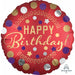 Red Satin Xl Round Birthday Balloon (18" S40)