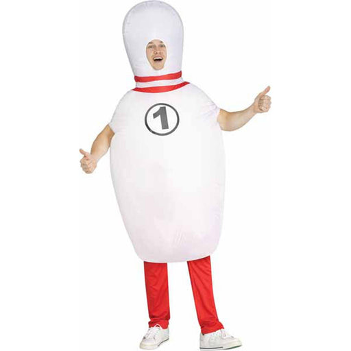 "Roll In Style With The Bowling Pin Inflatable Costume For Adults"