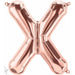 Rose Gold Letter X Balloon (34") - Packaged (Product Code: 01452)