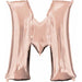 Rose Gold Letter M 16" Balloon Shape Package.