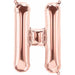 Rose Gold Letter H 16" Packaged