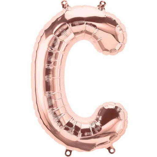 "Rose Gold Letter C Packaged Decoration - 16 Inches"